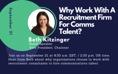 Upcoming LinkedIn Live: Why Work With A Recruiter To Hire Comms Talent?